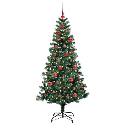 Künstlicher vorbeleuchteter Weihnachtsbaum Grün 150 cm
