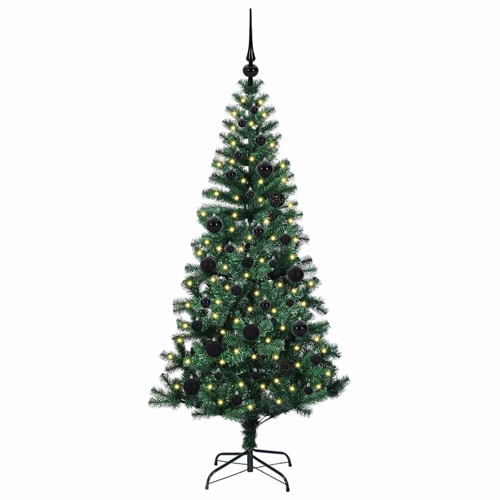 Künstlicher vorbeleuchteter Weihnachtsbaum Grün 150 cm