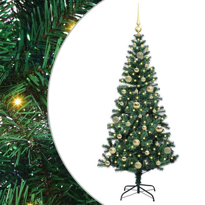 Albero di Natale artificiale preilluminato, verde, 150 cm