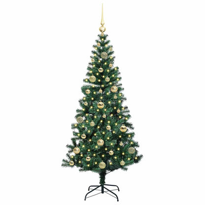 Albero di Natale artificiale preilluminato, verde, 150 cm