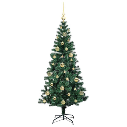 Albero di Natale artificiale preilluminato, verde, 150 cm