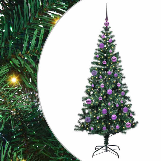 Künstlicher vorbeleuchteter Weihnachtsbaum Grün 150 cm