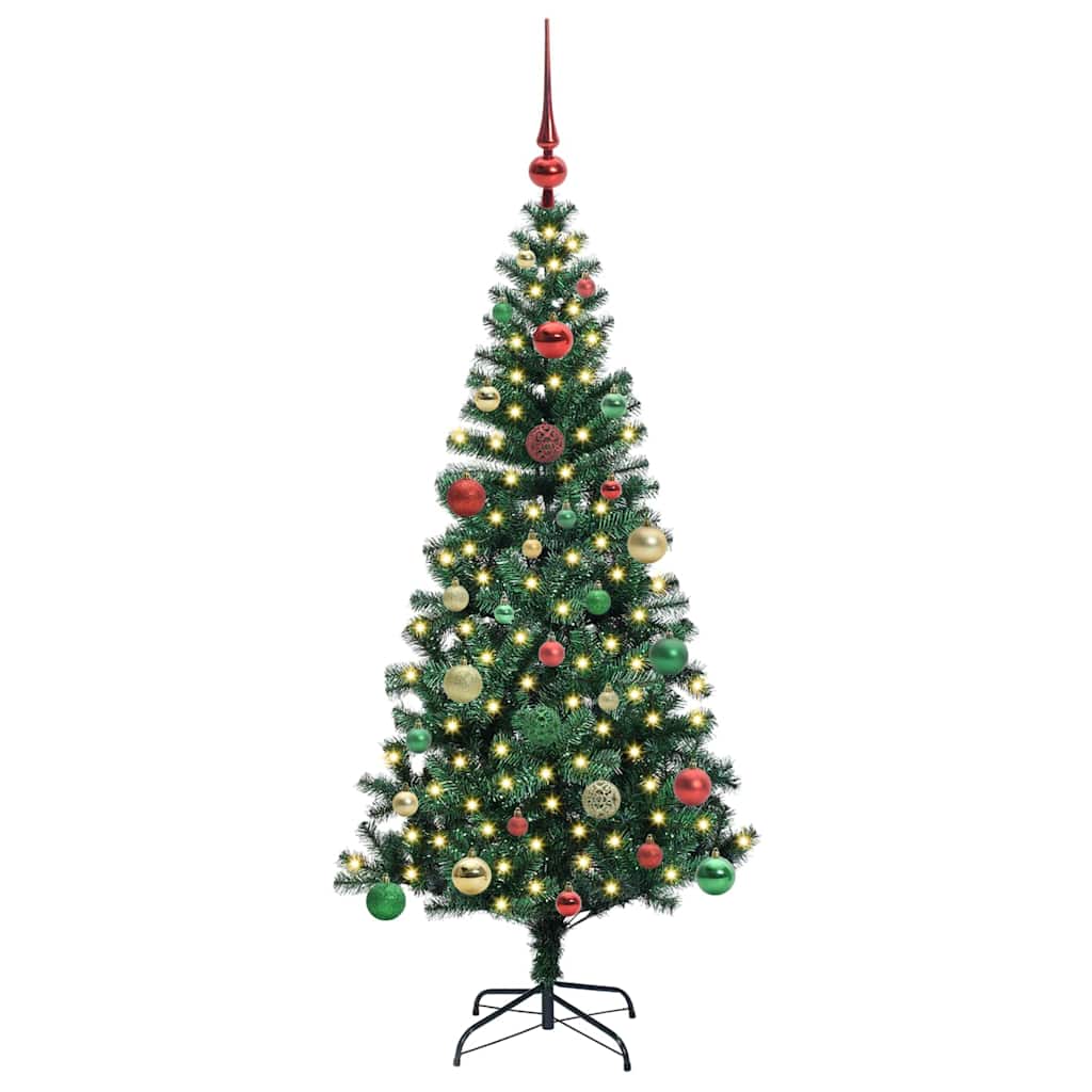 Künstlicher vorbeleuchteter Weihnachtsbaum Grün 150 cm