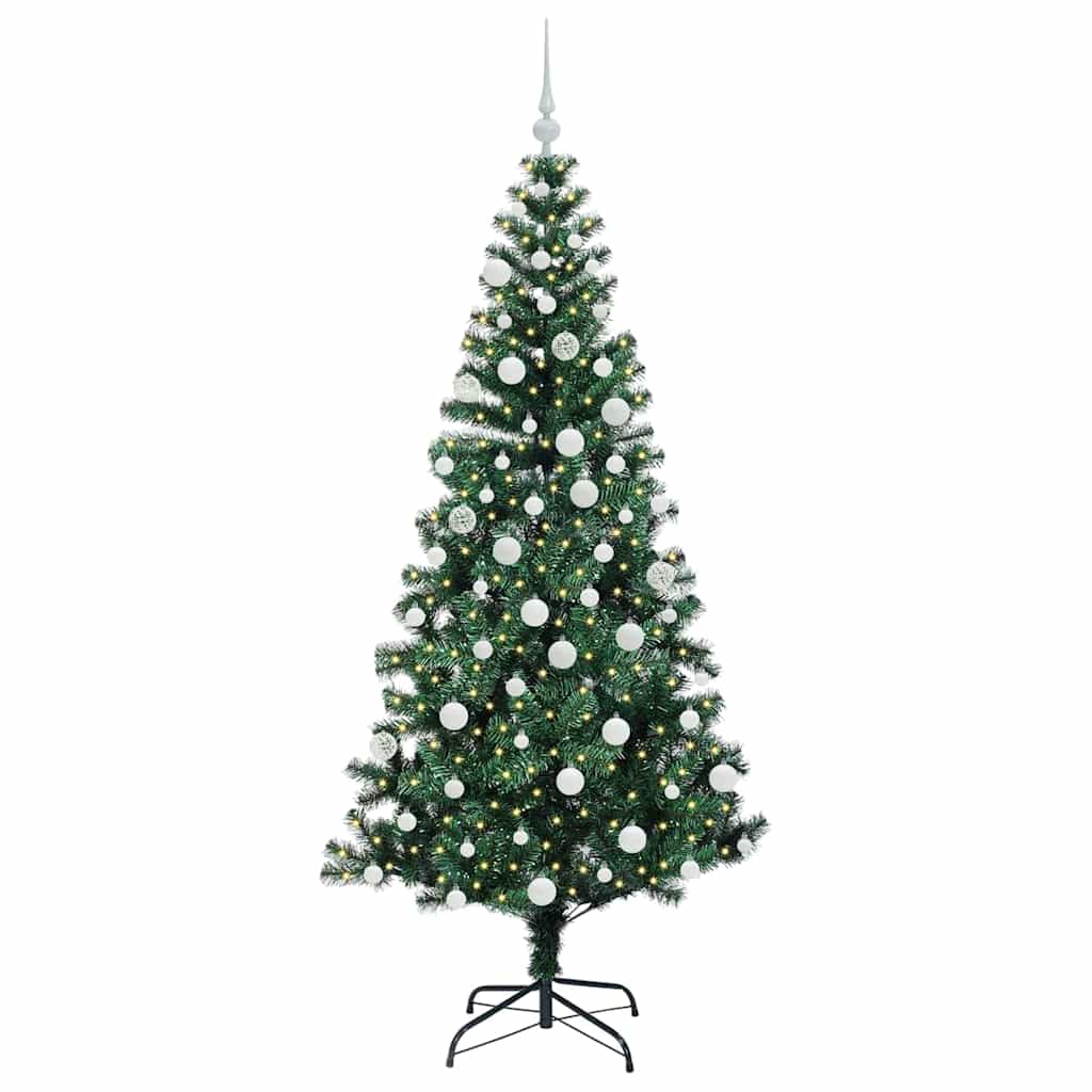 Künstlicher vorbeleuchteter Weihnachtsbaum Grün 180 cm