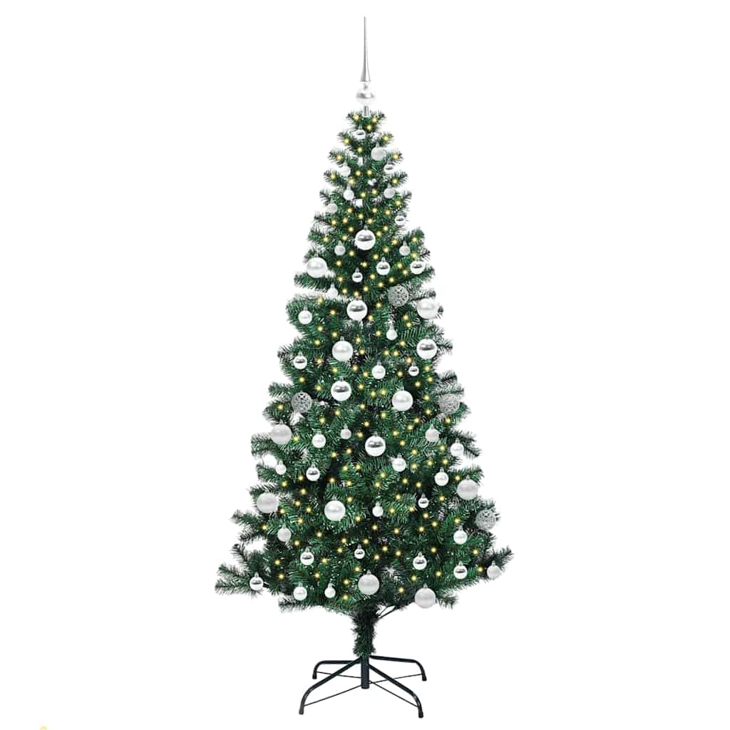Künstlicher vorbeleuchteter Weihnachtsbaum Grün 180 cm