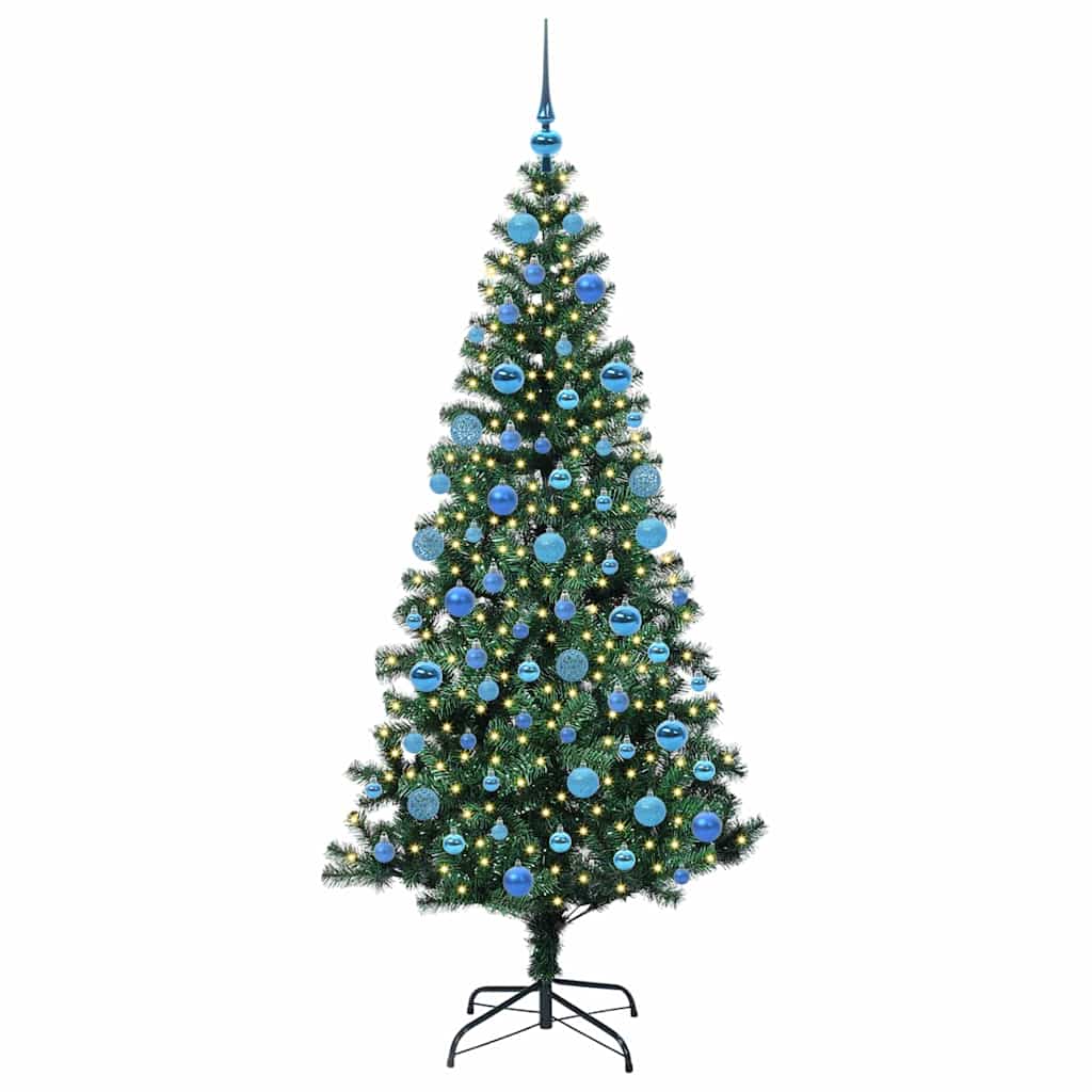 Künstlicher vorbeleuchteter Weihnachtsbaum Grün 180 cm