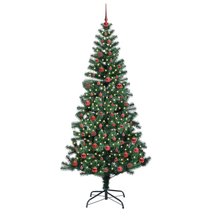 Künstlicher vorbeleuchteter Weihnachtsbaum Grün 210 cm