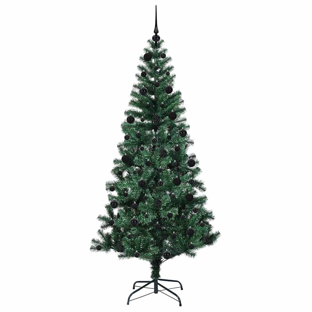 Künstlicher vorbeleuchteter Weihnachtsbaum Grün 210 cm
