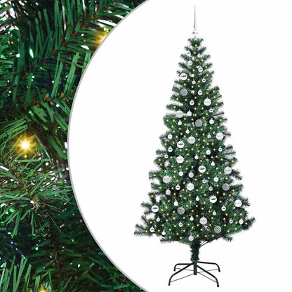 Künstlicher vorbeleuchteter Weihnachtsbaum Grün 210 cm