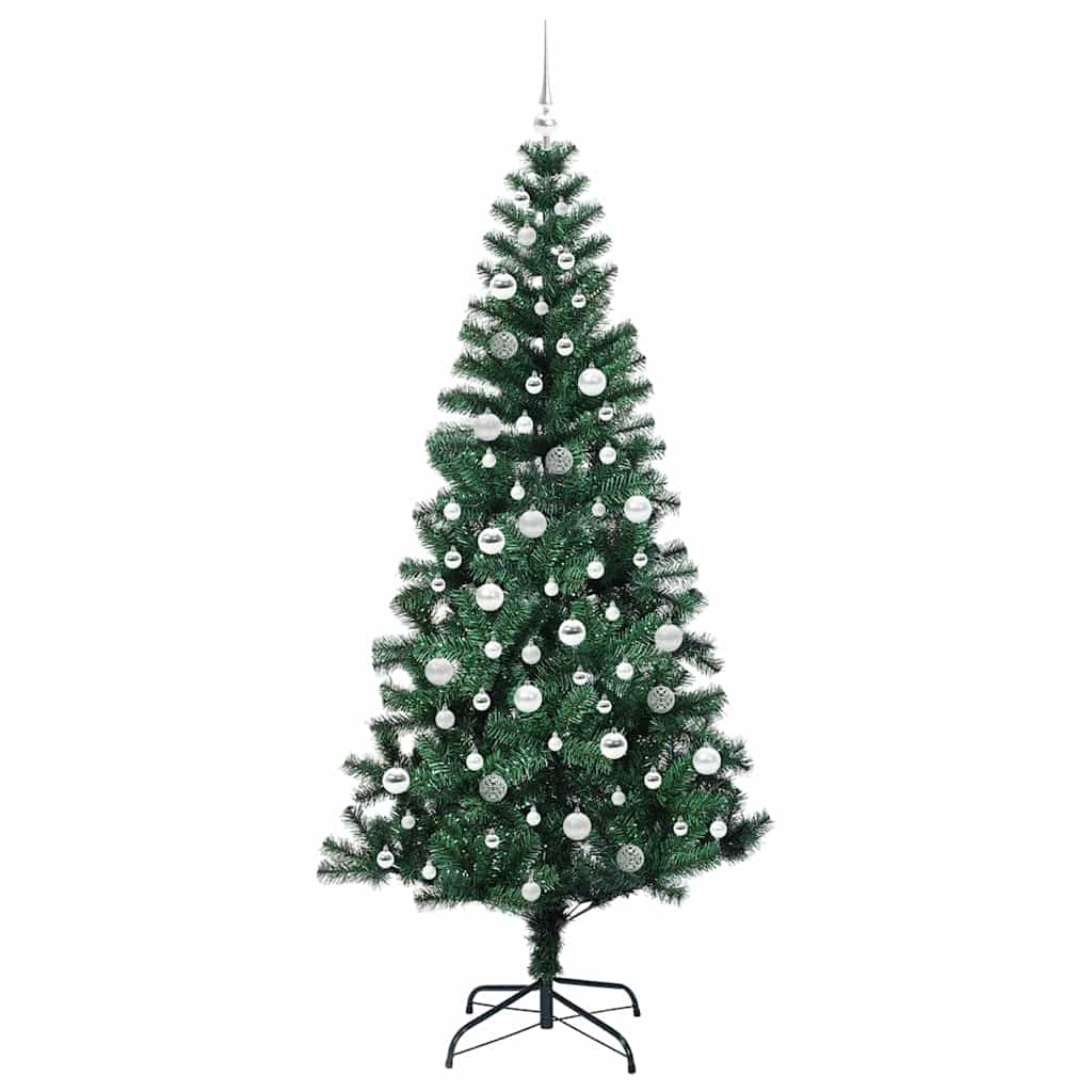Künstlicher vorbeleuchteter Weihnachtsbaum Grün 210 cm