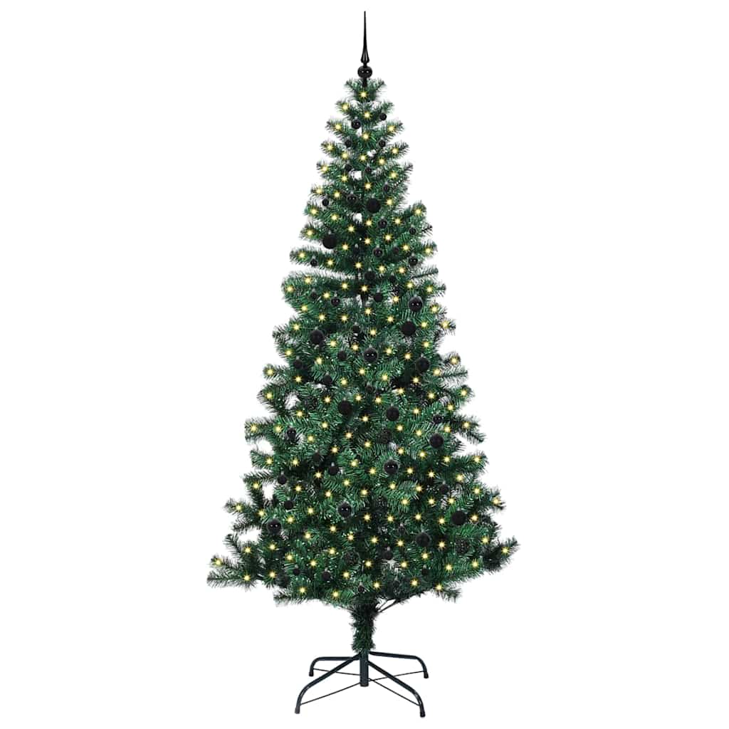 Künstlicher vorbeleuchteter Weihnachtsbaum Grün 240 cm