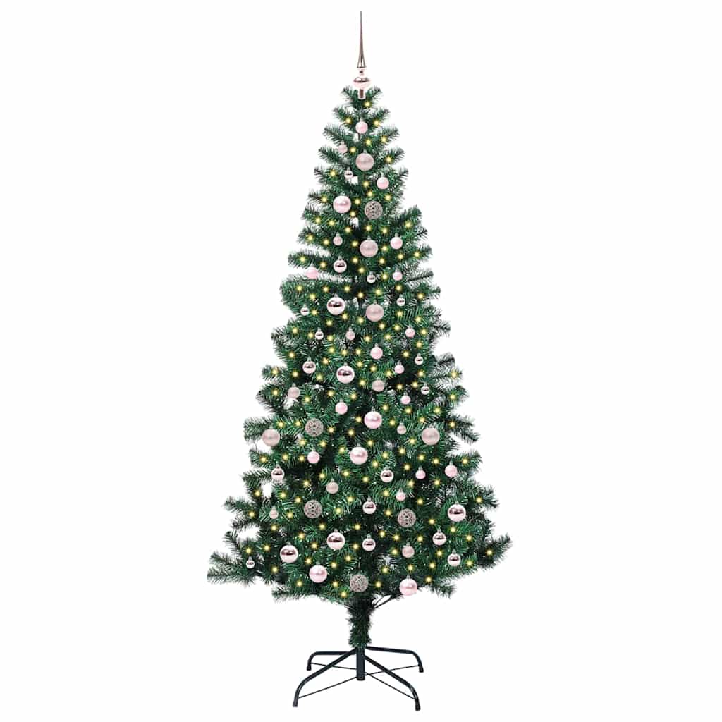 Künstlicher vorbeleuchteter Weihnachtsbaum Grün 240 cm