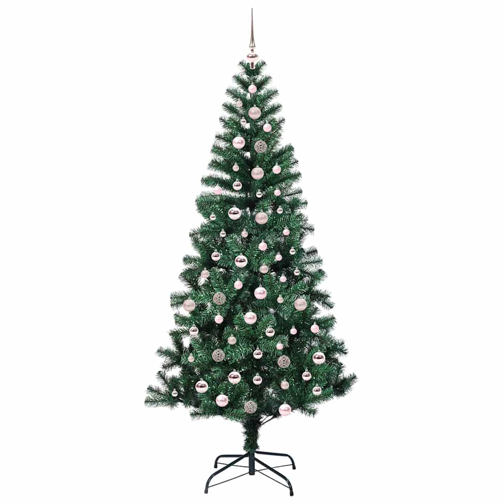 Künstlicher vorbeleuchteter Weihnachtsbaum Grün 240 cm