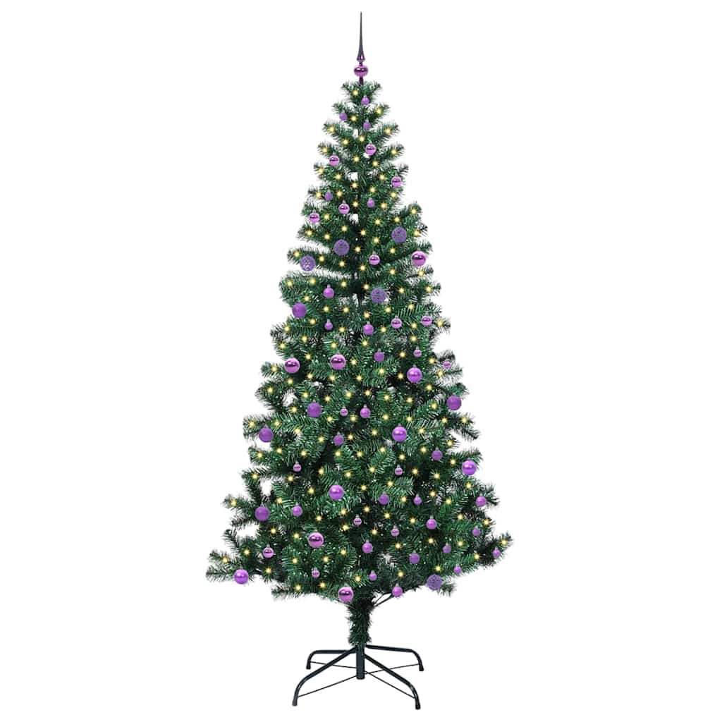 Künstlicher vorbeleuchteter Weihnachtsbaum Grün 240 cm