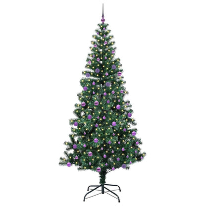 Künstlicher vorbeleuchteter Weihnachtsbaum Grün 240 cm