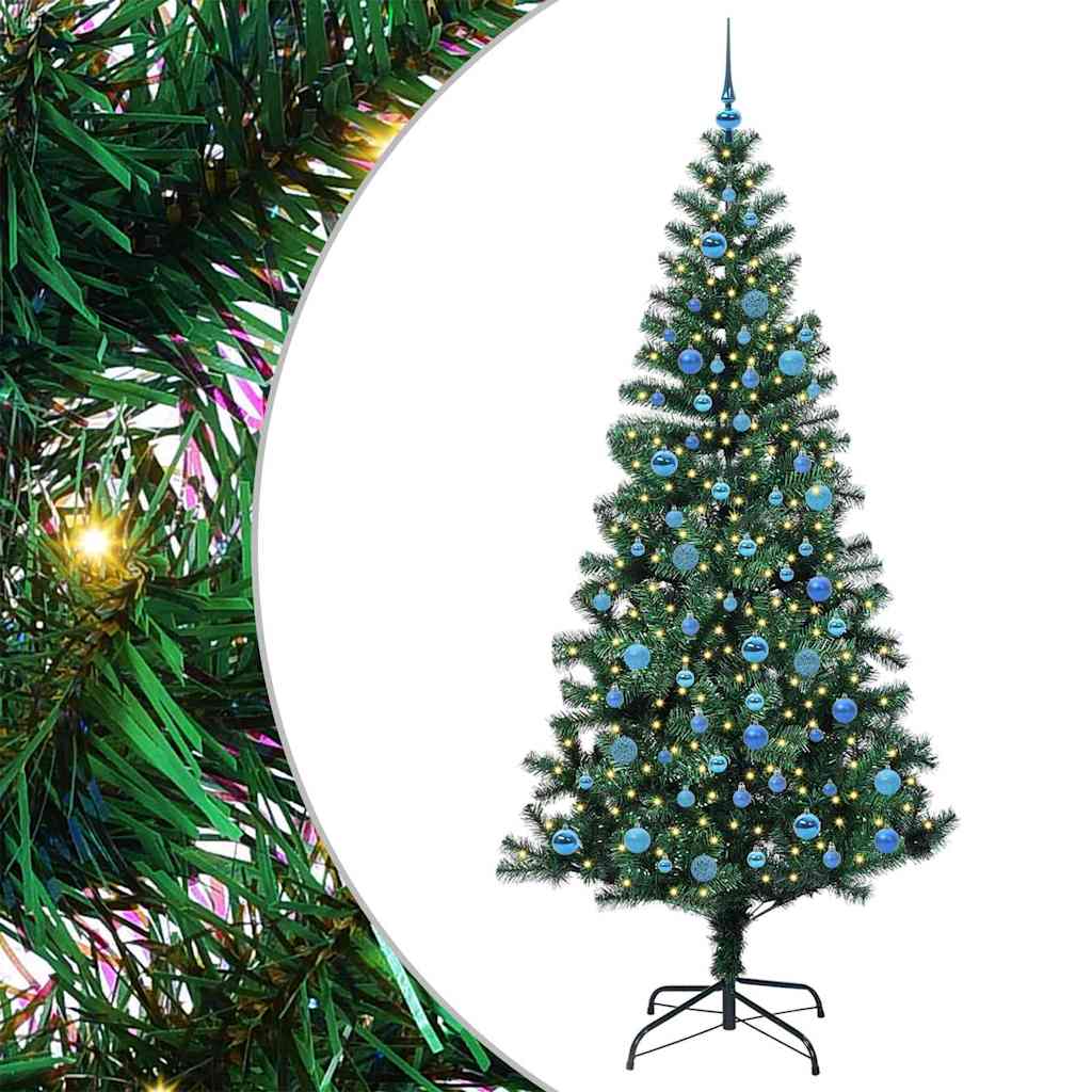 Künstlicher vorbeleuchteter Weihnachtsbaum Grün 240 cm