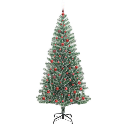 Künstlicher Weihnachtsbaum beschneit mit LED Licht 210 cm