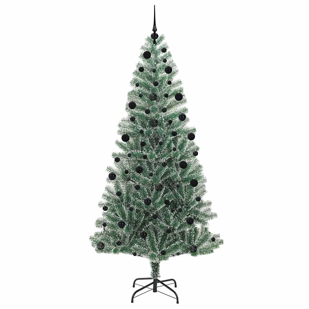 Künstlicher Weihnachtsbaum beschneit mit LED Licht 210 cm