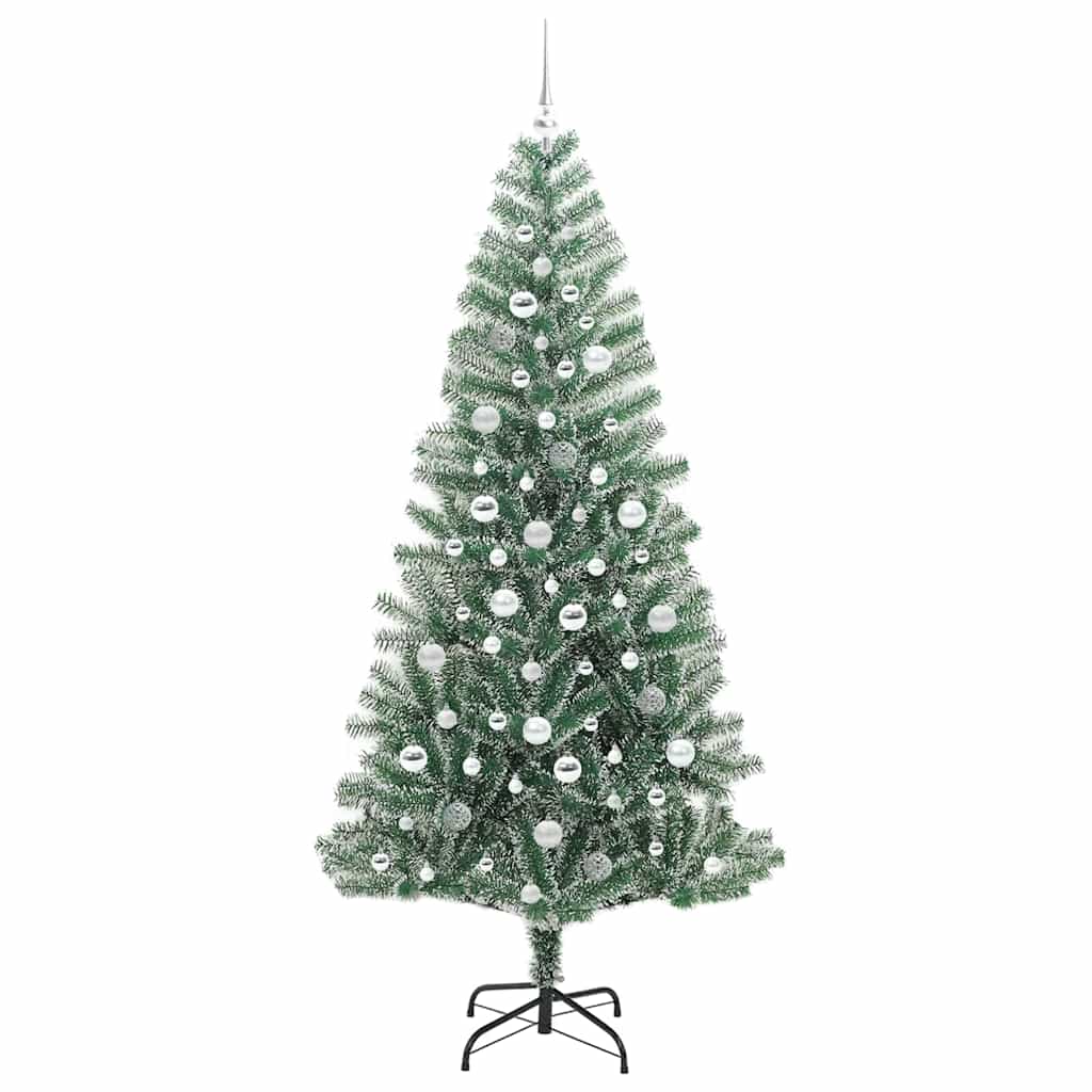 Künstlicher Weihnachtsbaum beschneit mit LED Licht 210 cm