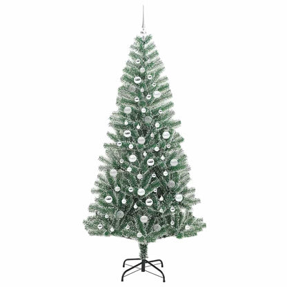Künstlicher Weihnachtsbaum beschneit mit LED Licht 210 cm