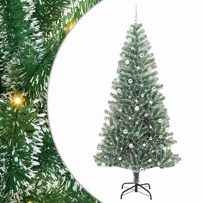 Künstlicher Weihnachtsbaum beschneit mit LED Licht 240 cm