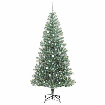 Künstlicher Weihnachtsbaum beschneit mit LED Licht 240 cm