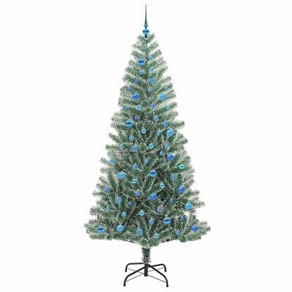 Künstlicher Weihnachtsbaum beschneit mit LED Licht 240 cm