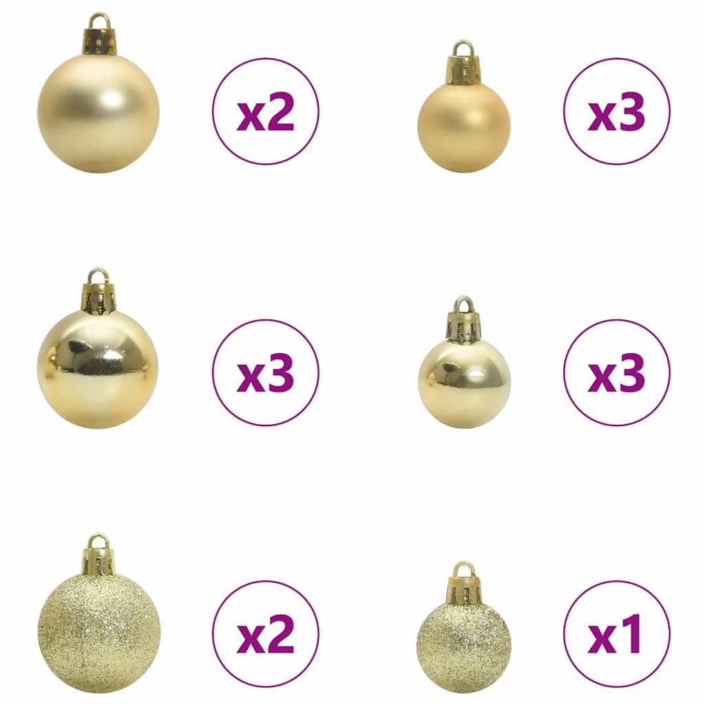 Umgedrehter Kunst Weihnachtsbaum mit Kugelset Grün 120 cm PVC