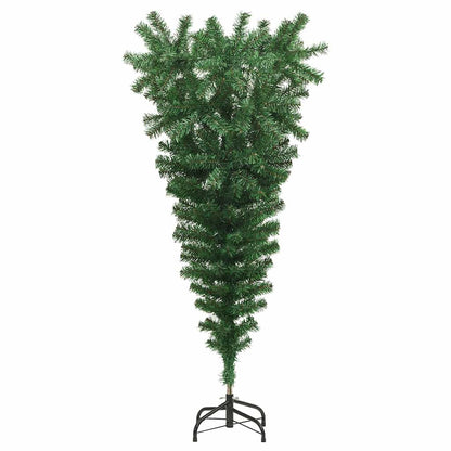 Umgedrehter Kunst Weihnachtsbaum mit Kugelset Grün 150 cm PVC