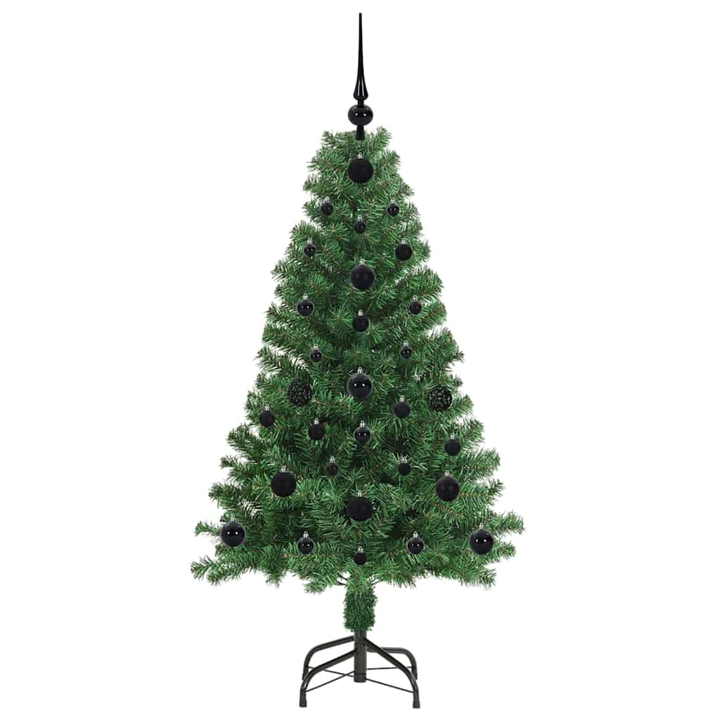 Albero di Natale artificiale con 150 LED e supporto, verde, 120 cm