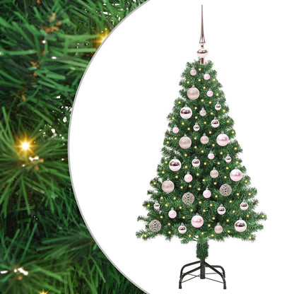 Künstlicher Weihnachtsbaum mit 150 LEDs mit Ständer Grün 120 cm