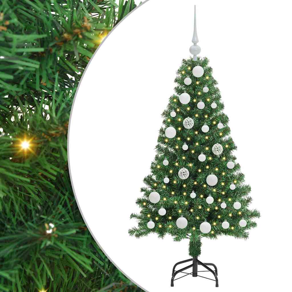 Künstlicher Weihnachtsbaum mit 150 LEDs mit Ständer Grün 120 cm