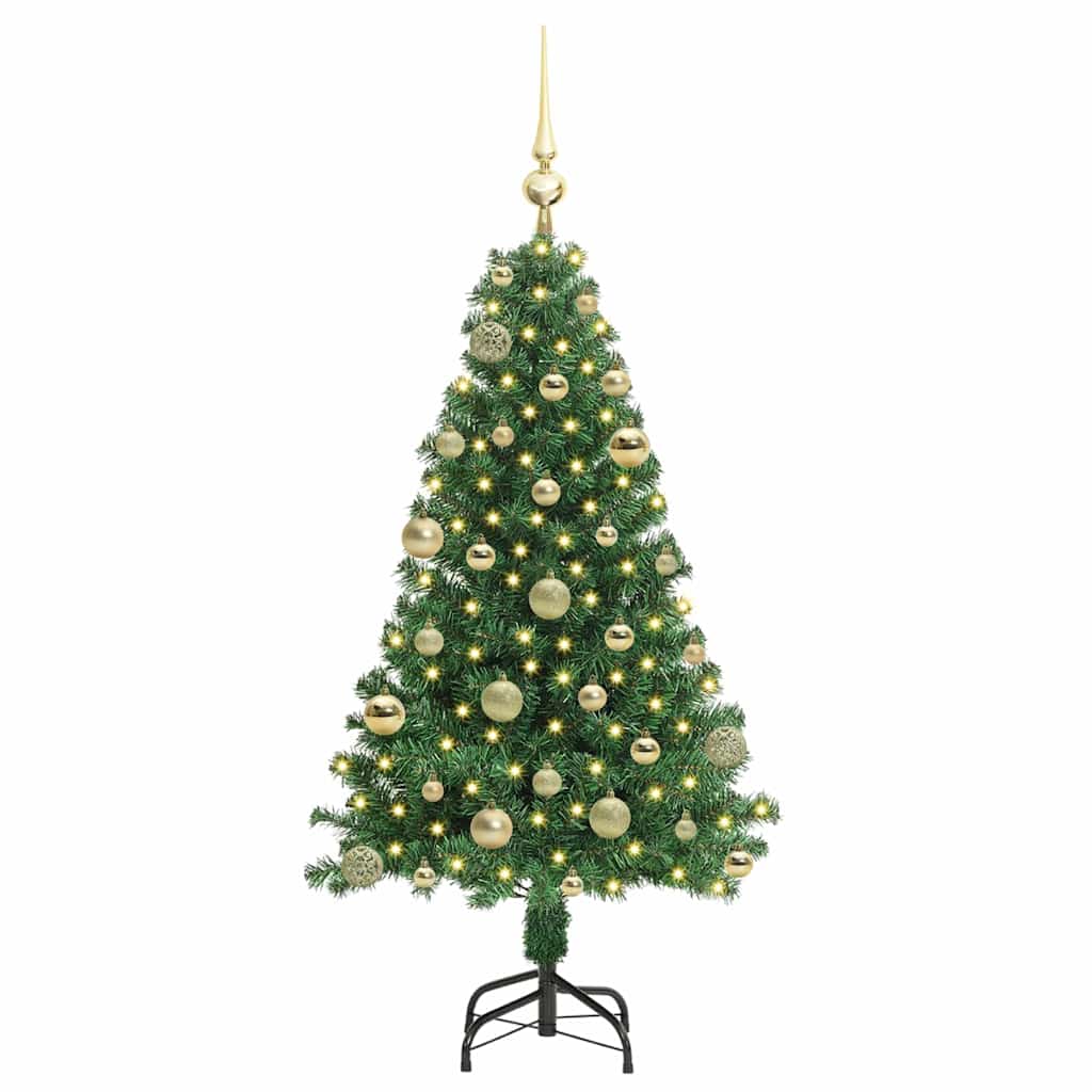Künstlicher Weihnachtsbaum mit 150 LEDs mit Ständer Grün 120 cm