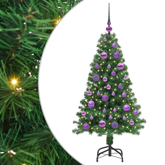 Künstlicher Weihnachtsbaum mit 150 LEDs mit Ständer Grün 120 cm