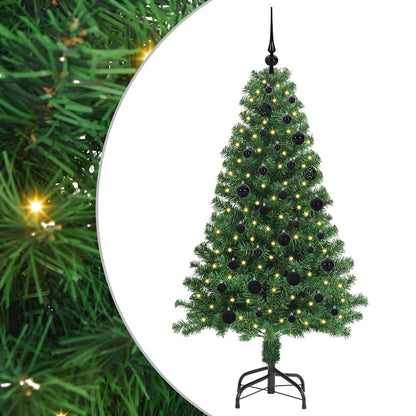 Albero di Natale artificiale con 150 LED con supporto verde 150 cm