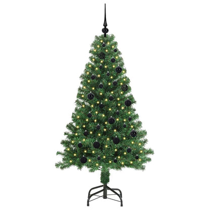 Albero di Natale artificiale con 150 LED con supporto verde 150 cm