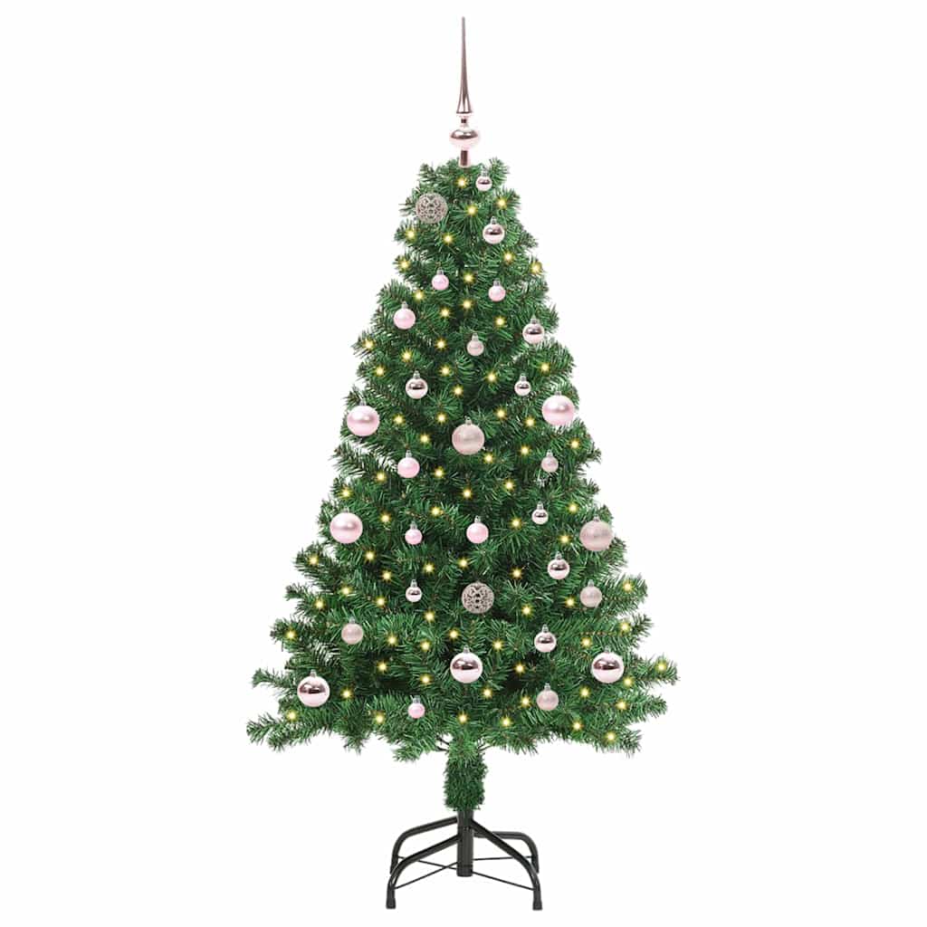 Künstlicher Weihnachtsbaum mit 150 LEDs mit Ständer Grün 150 cm