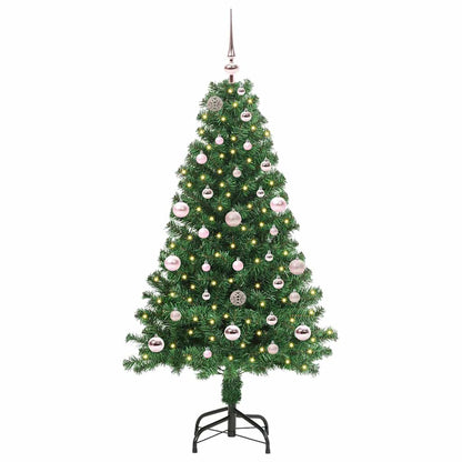 Künstlicher Weihnachtsbaum mit 150 LEDs mit Ständer Grün 150 cm