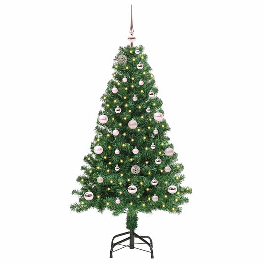 Künstlicher Weihnachtsbaum mit 150 LEDs mit Ständer Grün 150 cm