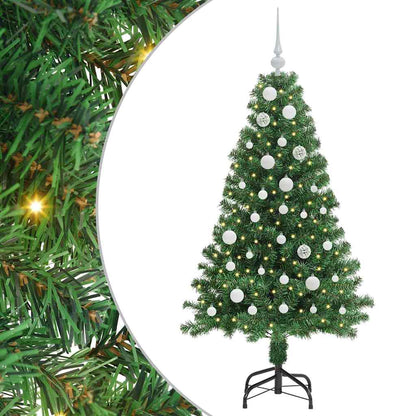 Künstlicher Weihnachtsbaum mit 150 LEDs mit Ständer Grün 150 cm