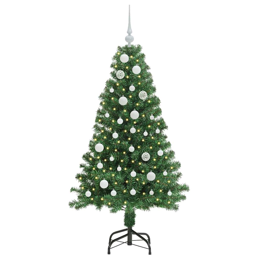 Künstlicher Weihnachtsbaum mit 150 LEDs mit Ständer Grün 150 cm