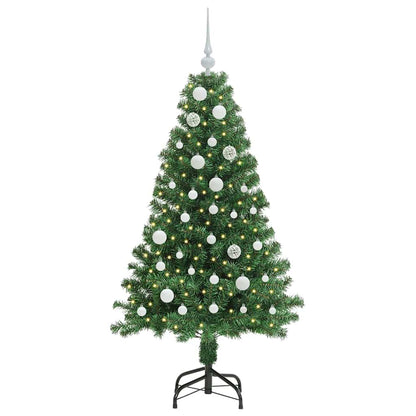 Künstlicher Weihnachtsbaum mit 150 LEDs mit Ständer Grün 150 cm