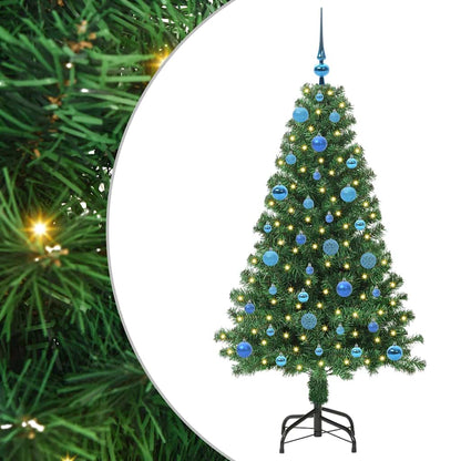 Künstlicher Weihnachtsbaum mit 150 LEDs mit Ständer Grün 150 cm