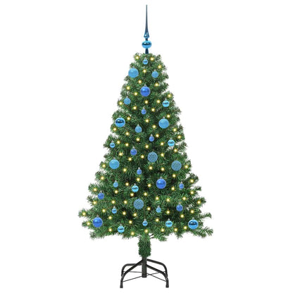 Künstlicher Weihnachtsbaum mit 150 LEDs mit Ständer Grün 150 cm