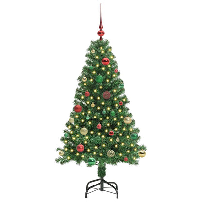 Künstlicher Weihnachtsbaum mit 150 LEDs mit Ständer Grün 150 cm