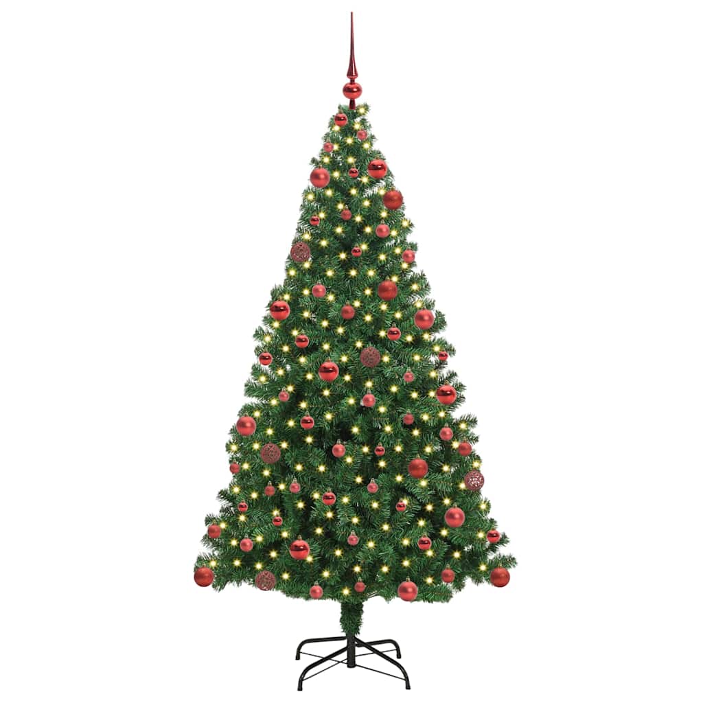 Künstlicher Weihnachtsbaum mit 300 LEDs mit Ständer Grün 180 cm