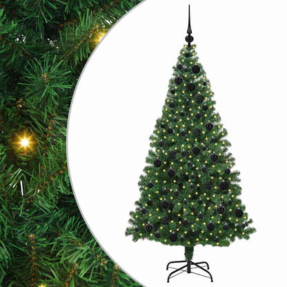 Künstlicher Weihnachtsbaum mit 300 LEDs mit Ständer Grün 180 cm