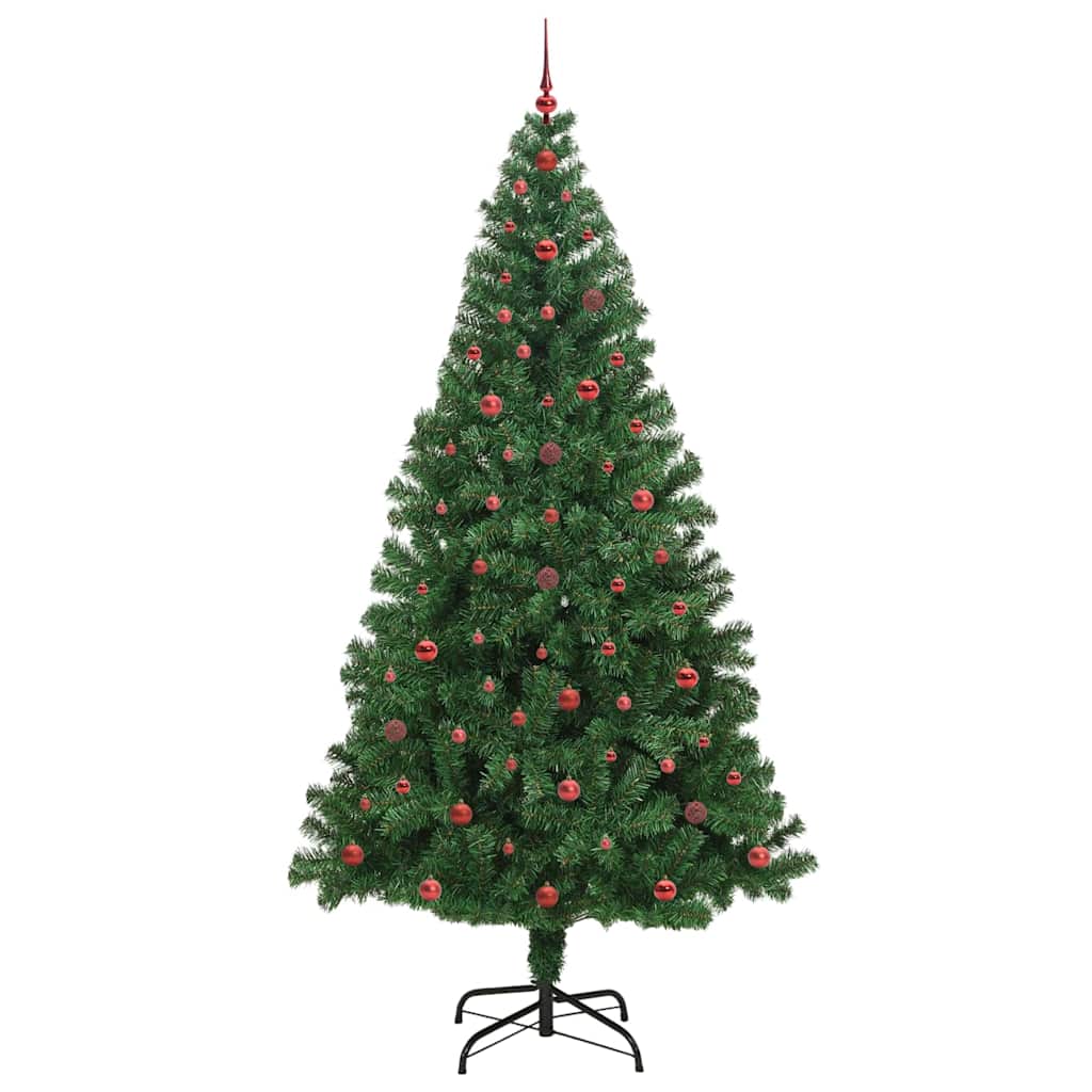Künstlicher Weihnachtsbaum mit 300 LEDs mit Ständer Grün 240 cm
