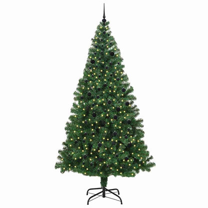 Künstlicher Weihnachtsbaum mit 300 LEDs mit Ständer Grün 240 cm