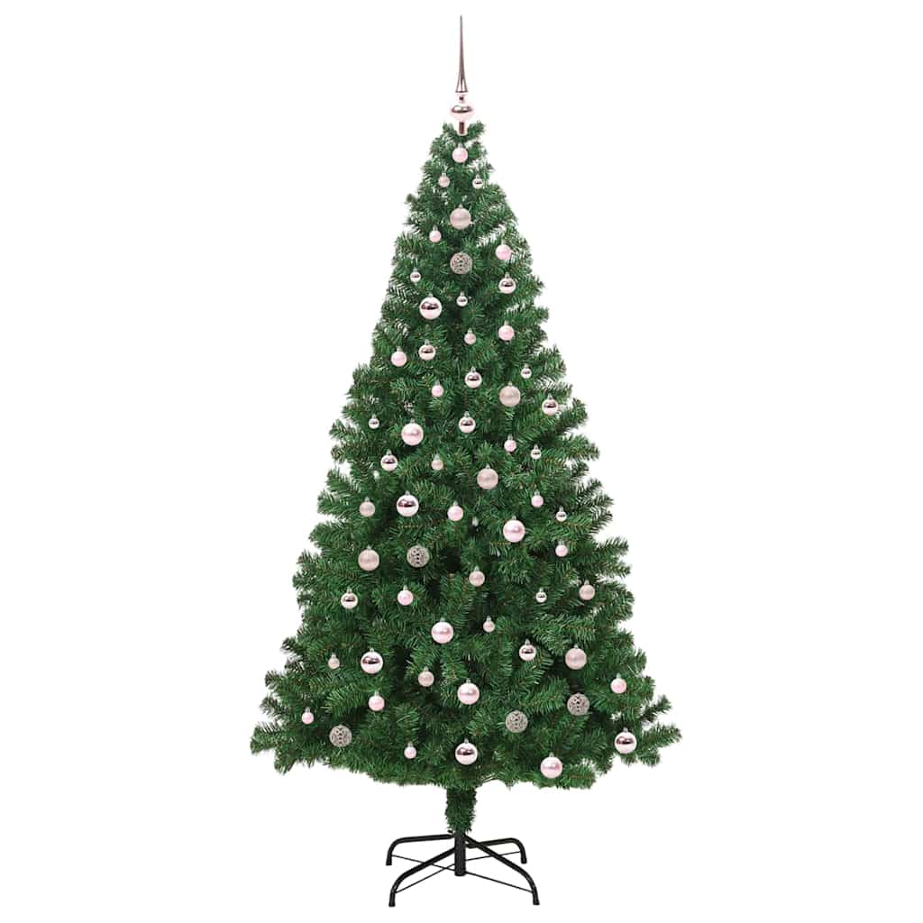 Künstlicher Weihnachtsbaum mit 300 LEDs mit Ständer Grün 240 cm